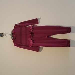 Moncler Jacket Material Jumpsuit for Baby Girl size 18/24 mesi 86cm fuscia